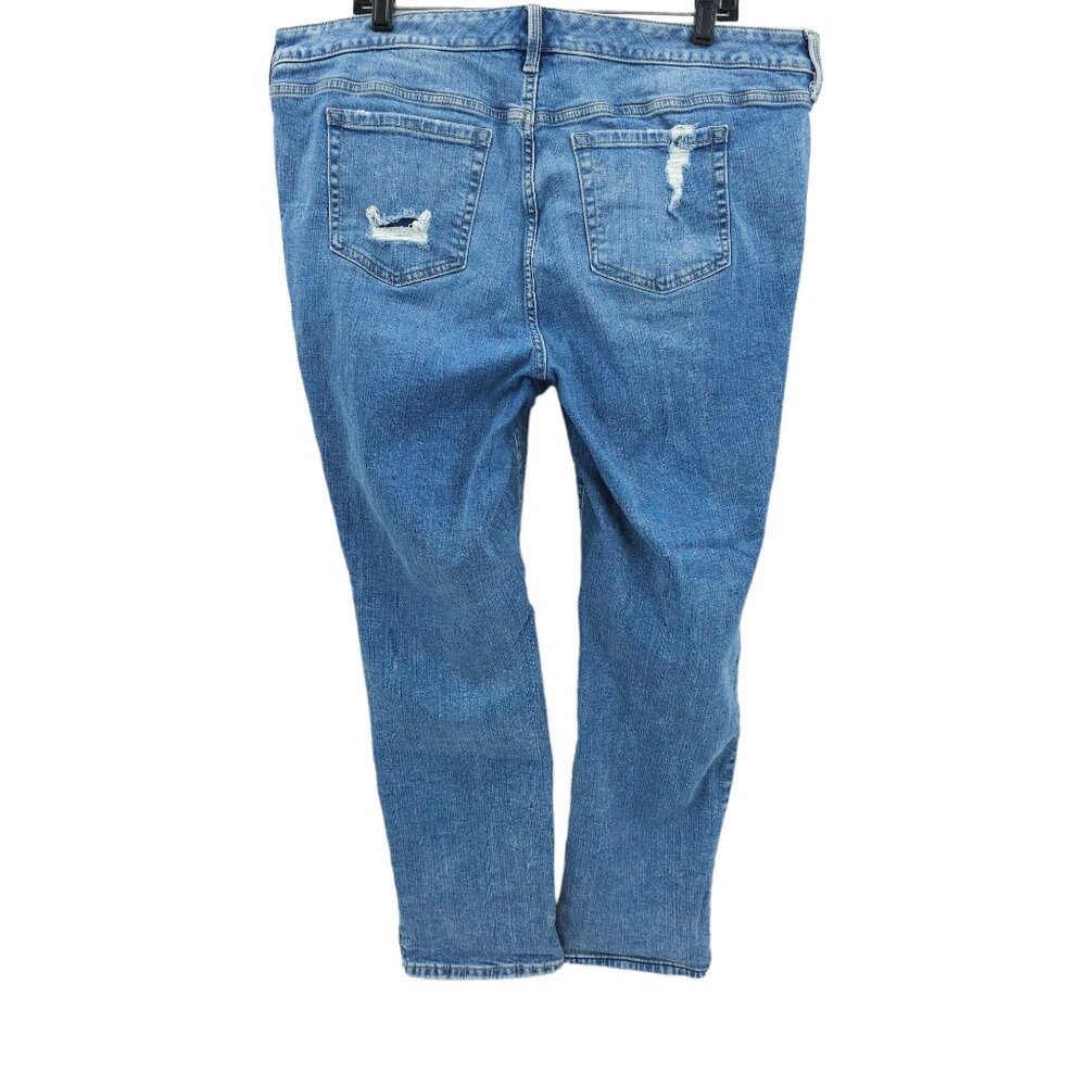 Torrid Jeans Boyfriend Straight Distressed Destroyed Plus Sz 20 Stretch HighRise - Picture 2 of 13